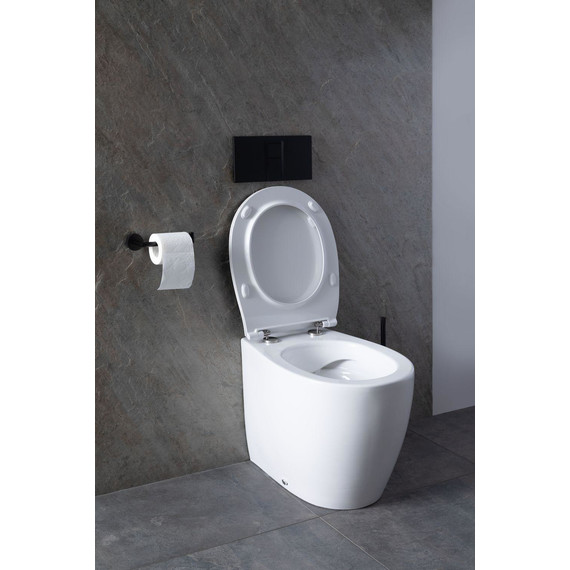 Унитаз приставной безободковый Allen Brau Fantasy 4.11007.20 с тонкой крышкой микролифт фото 30