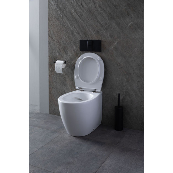 Унитаз приставной безободковый Allen Brau Fantasy 4.11007.20 с тонкой крышкой микролифт фото 33