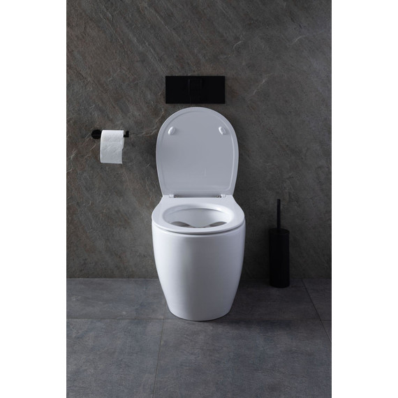 Унитаз приставной безободковый Allen Brau Fantasy 4.11007.20 с тонкой крышкой микролифт фото 38