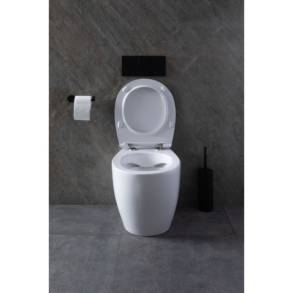 Унитаз приставной безободковый Allen Brau Fantasy 4.11007.20 с тонкой крышкой микролифт фото 39