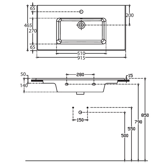 Раковина врезная на столешницу Allen Brau Fantasy 92 см 4.11026.20 фото 3