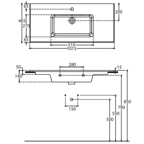 Раковина врезная на столешницу Allen Brau Fantasy 102 см 4.11027.20 фото 4