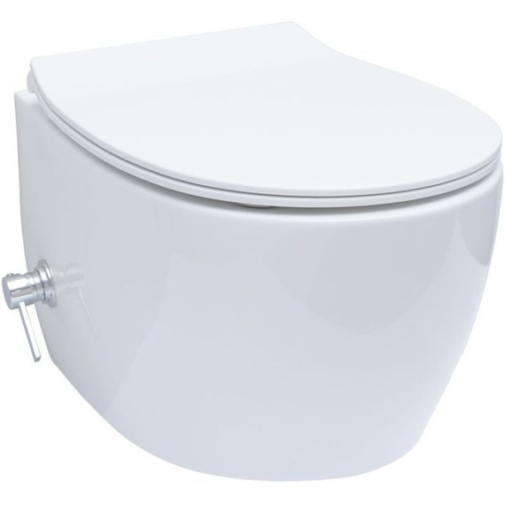 Унитаз-биде подвесной безободковый Allen Brau Fantasy 4.11HC1.20 с тонкой крышкой микролифт фото 