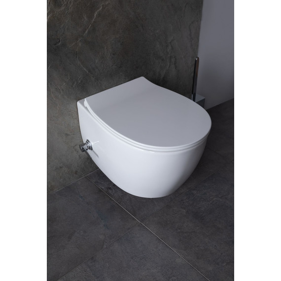 Унитаз-биде подвесной безободковый Allen Brau Fantasy 4.11HC1.20 с тонкой крышкой микролифт фото 29