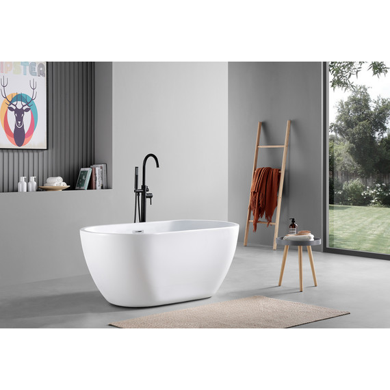 Ванна отдельностоящая Azario Blanca 150х75 см AZ-6602-15075, в комплекте с сифоном и металлической рамой фото 4