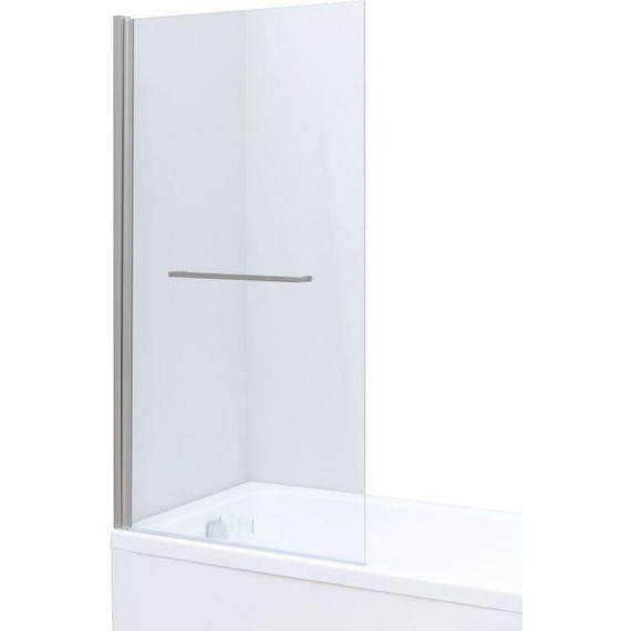 Шторка для ванны Allen Brau Priority 80x150 см 3.31024.BA, серебро браш/прозрачное фото 4