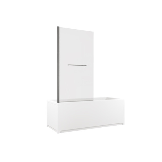 Шторка для ванны Allen Brau Priority 80x150 см 3.31024.BA, серебро браш/прозрачное фото 3