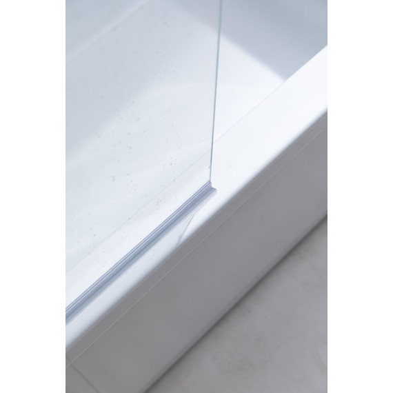 Шторка для ванны Allen Brau Priority 80x150 см 3.31024.BA, серебро браш/прозрачное фото 6