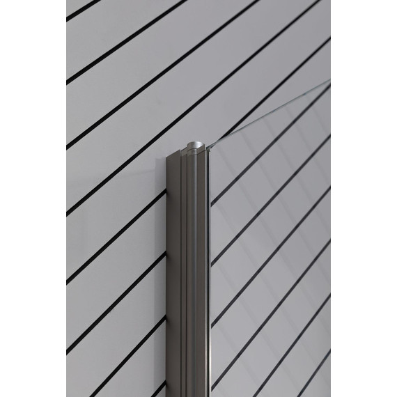 Шторка для ванны Allen Brau Priority 80x150 см 3.31024.BA, серебро браш/прозрачное фото 10