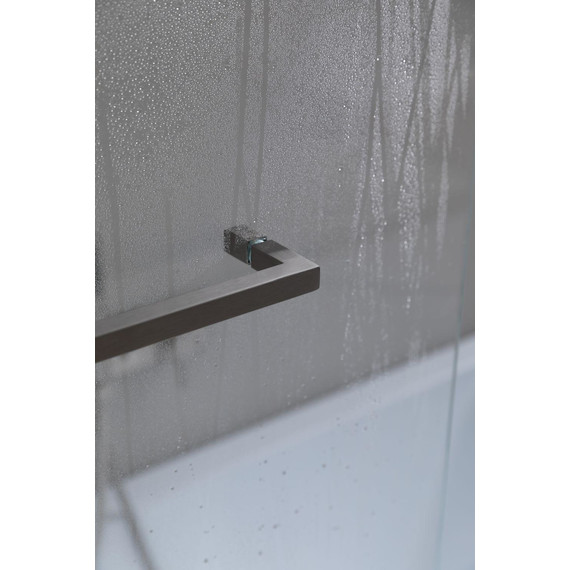 Шторка для ванны Allen Brau Priority 80x150 см 3.31024.BA, серебро браш/прозрачное фото 12