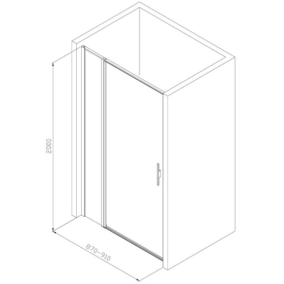 Душевая дверь Allen Brau Priority 90 см 3.31002.BA, серебро/прозрачное фото 14