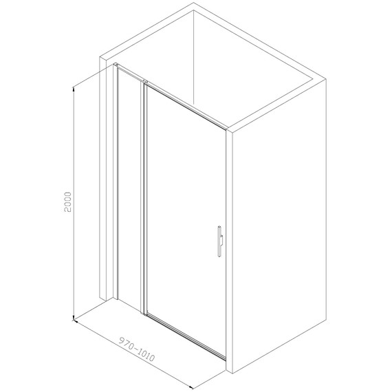 Душевая дверь Allen Brau Priority 100 см 3.31004.00, хром/прозрачное фото 11