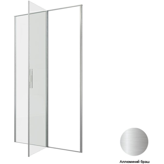 Душевая дверь Allen Brau Priority 120 см 3.31008.BA, серебро браш/прозрачное фото 9