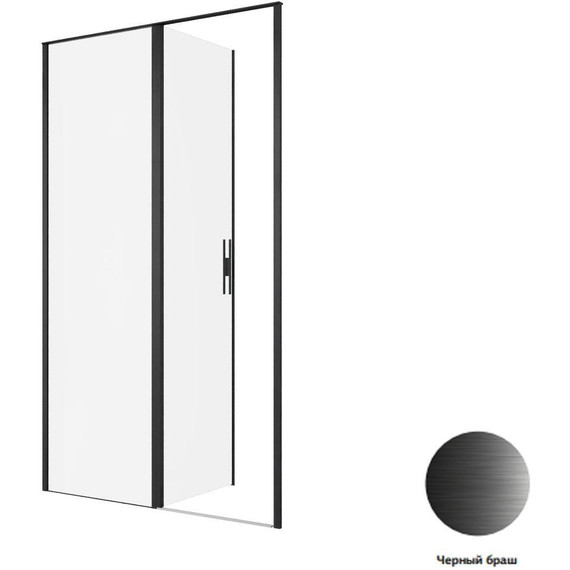 Душевая дверь Allen Brau Priority 120 см 3.31009.BBA, чёрный браш/прозрачное фото 11