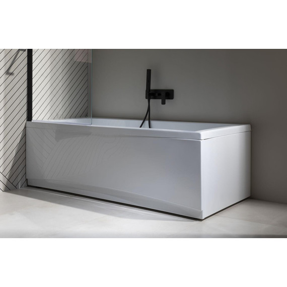 Шторка для ванны Allen Brau Priority 80x150 см 3.31022.BBA, чёрный браш/прозрачное фото 14