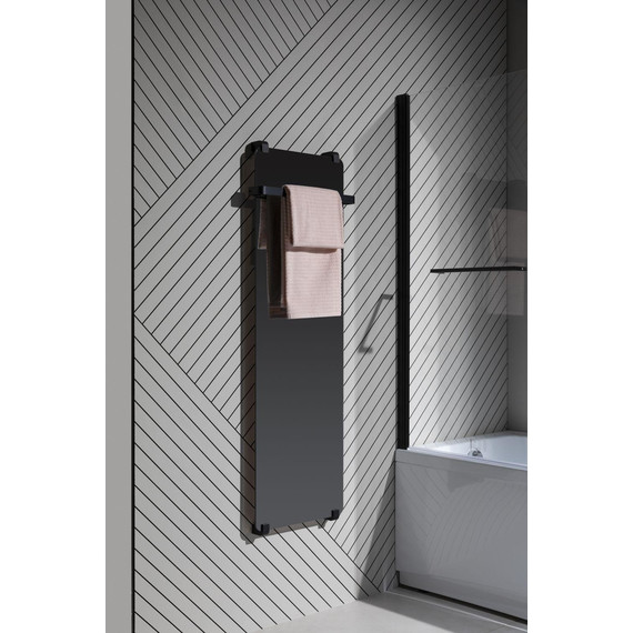 Шторка для ванны Allen Brau Priority 80x150 см 3.31022.BBA, чёрный браш/прозрачное фото 8