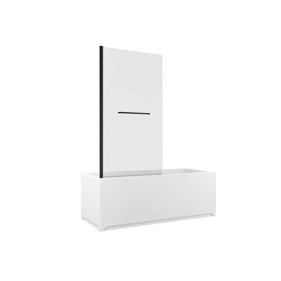 Шторка для ванны Allen Brau Priority 80x150 см 3.31022.BBA, чёрный браш/прозрачное фото 2