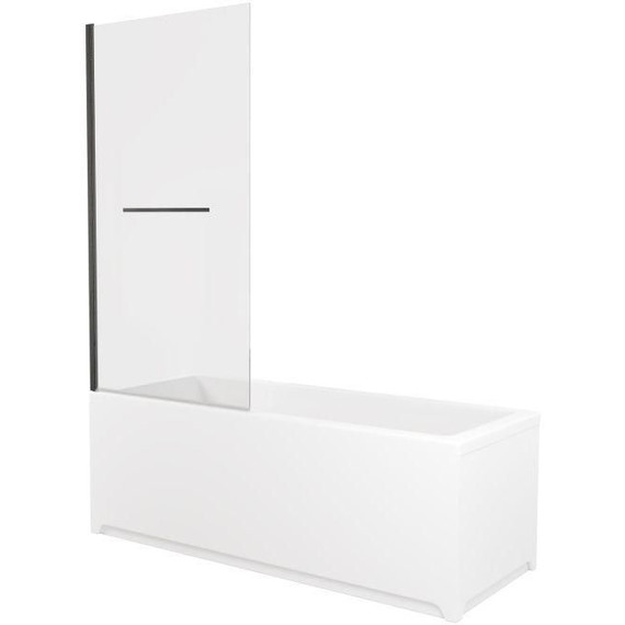 Шторка для ванны Allen Brau Priority 80x150 см 3.31022.BBA, чёрный браш/прозрачное фото 3