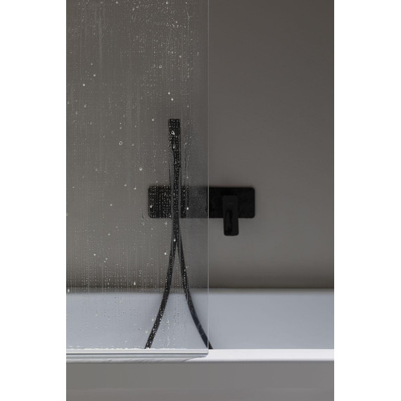 Шторка для ванны Allen Brau Priority 80x150 см 3.31022.BBA, чёрный браш/прозрачное фото 11