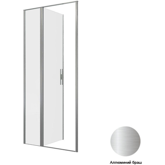 Душевая дверь Allen Brau Priority 90 см 3.31026.BA (стекло 8 мм) серебро браш/прозрачное фото 15