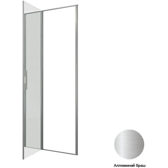 Душевая дверь Allen Brau Priority 90 см 3.31026.BA (стекло 8 мм) серебро браш/прозрачное фото 16