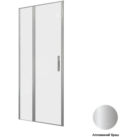 Душевая дверь Allen Brau Priority 90 см 3.31026.BA (стекло 8 мм) серебро браш/прозрачное фото 17