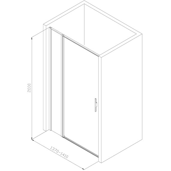 Душевая дверь Allen Brau Priority 140 см 3.31034.00 (стекло 8 мм) серебро браш/прозрачное фото 15