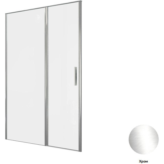 Душевая дверь Allen Brau Priority 140 см 3.31034.00 (стекло 8 мм) серебро браш/прозрачное фото 14