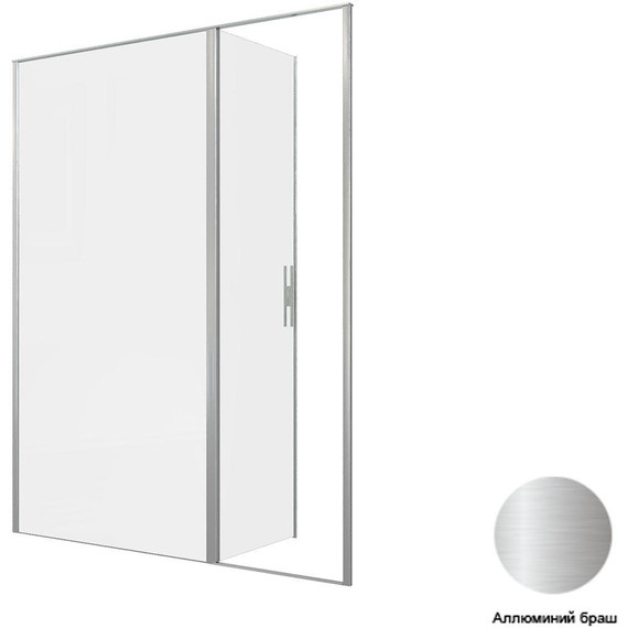 Душевая дверь Allen Brau Priority 160 см 3.31038.BA (стекло 8 мм) серебро браш/прозрачное фото 17