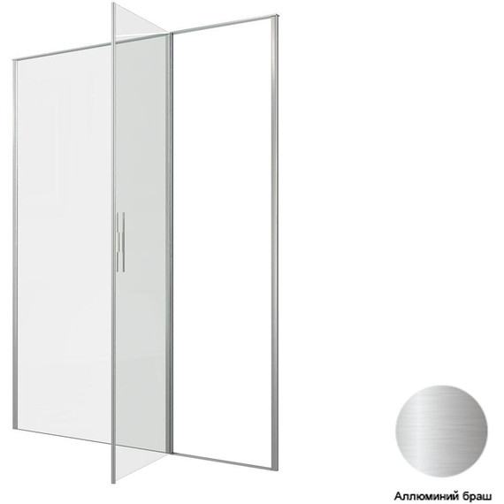 Душевая дверь Allen Brau Priority 160 см 3.31038.BA (стекло 8 мм) серебро браш/прозрачное фото 16