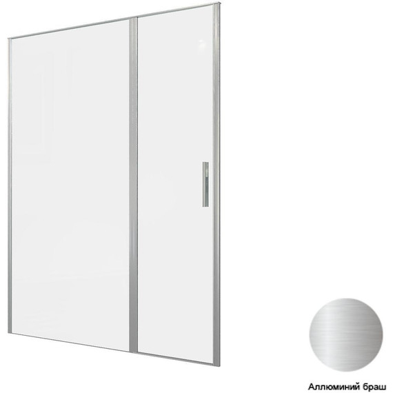 Душевая дверь Allen Brau Priority 160 см 3.31038.BA (стекло 8 мм) серебро браш/прозрачное фото 15