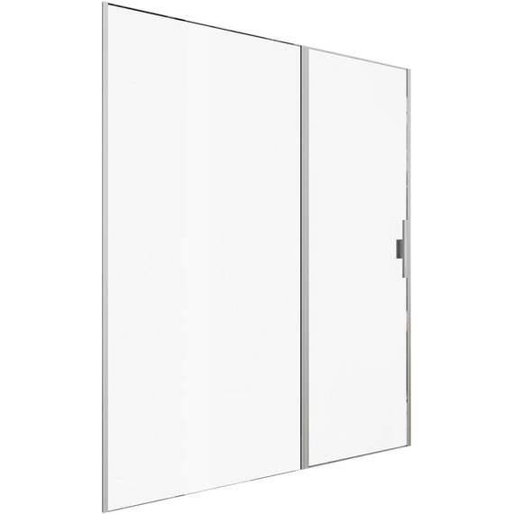 Душевая дверь Allen Brau Priority 160 см 3.31038.BA (стекло 8 мм) серебро браш/прозрачное фото 2