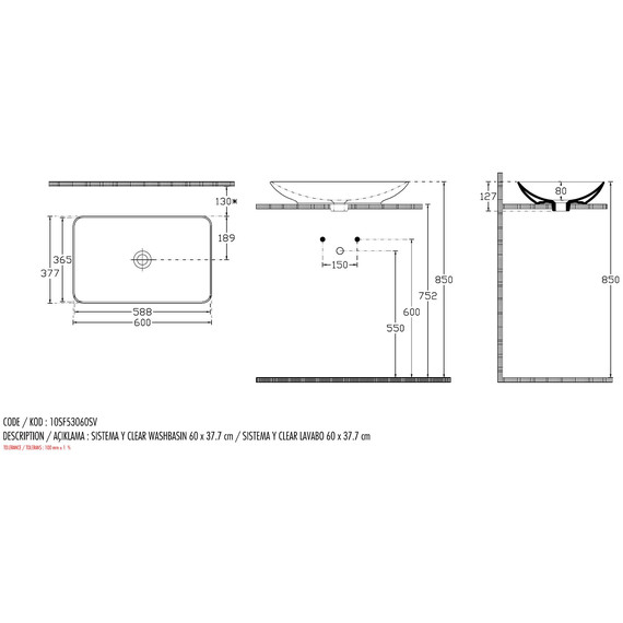 Раковина-чаша Allen Brau Fantasy 60 см 4.11016.20 фото 4