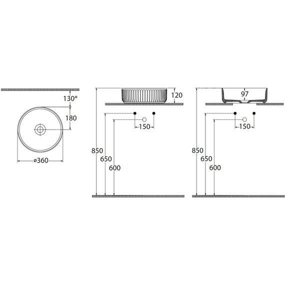 Раковина-чаша Allen Brau Fantasy Line 36 см 4.11032.SM, розовый фото 8