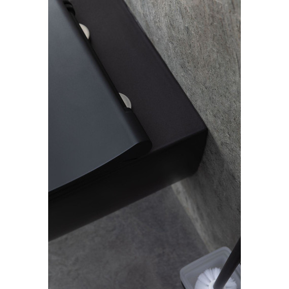 Унитаз подвесной безободковый Allen Brau Priority 4.31001.31 с тонкой крышкой микролифт, чёрный матовый фото 15