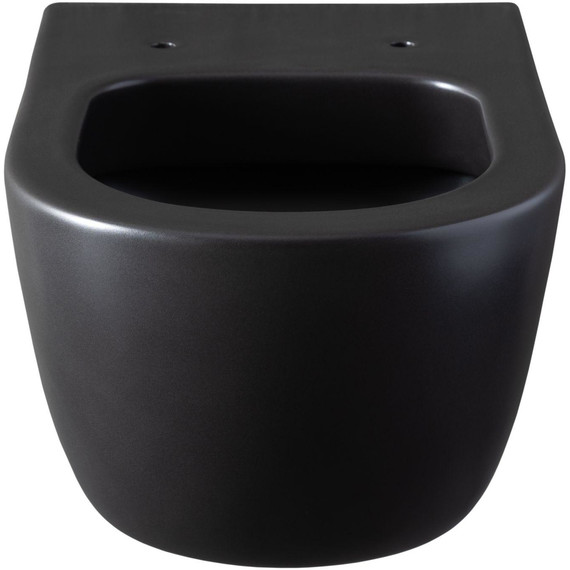 Унитаз подвесной безободковый Allen Brau Priority 4.31001.31 с тонкой крышкой микролифт, чёрный матовый фото 11