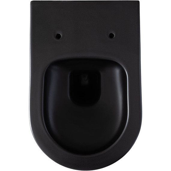 Унитаз подвесной безободковый Allen Brau Priority 4.31001.31 с тонкой крышкой микролифт, чёрный матовый фото 12