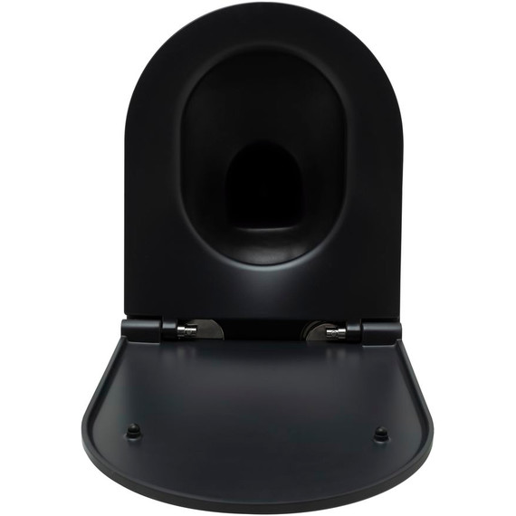 Унитаз подвесной безободковый Allen Brau Reality 4.32006.31 с крышкой микролифт, чёрный матовый фото 9