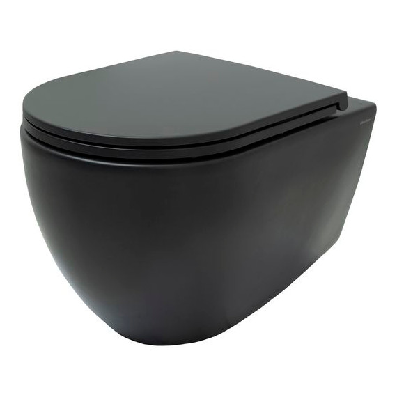 Унитаз подвесной безободковый Allen Brau Reality 4.32006.31 с крышкой микролифт, чёрный матовый фото 2