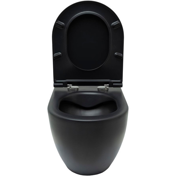 Унитаз подвесной безободковый Allen Brau Reality 4.32006.31 с крышкой микролифт, чёрный матовый фото 6
