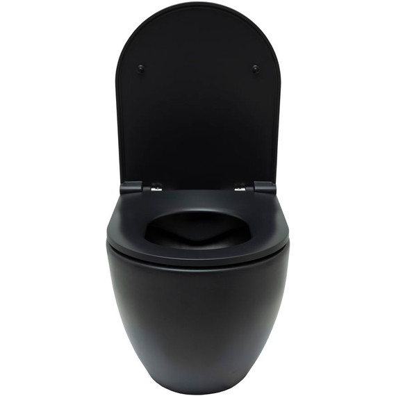 Унитаз подвесной безободковый Allen Brau Reality 4.32006.31 с крышкой микролифт, чёрный матовый фото 5