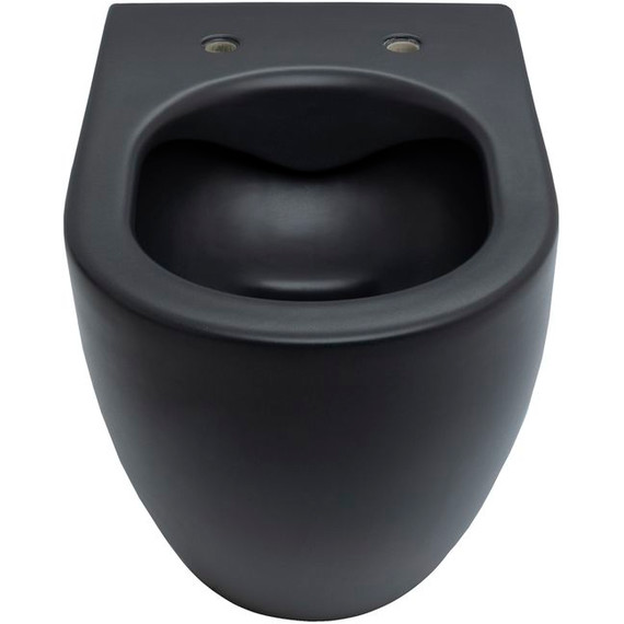 Унитаз подвесной безободковый Allen Brau Reality 4.32006.31 с крышкой микролифт, чёрный матовый фото 10