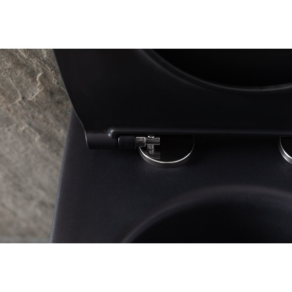 Унитаз подвесной безободковый Allen Brau Reality 4.32006.31 с крышкой микролифт, чёрный матовый фото 31