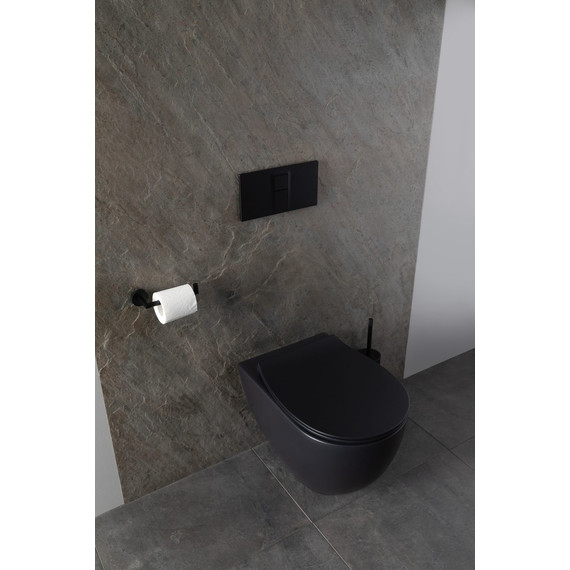 Унитаз подвесной безободковый Allen Brau Reality 4.32006.31 с крышкой микролифт, чёрный матовый фото 33