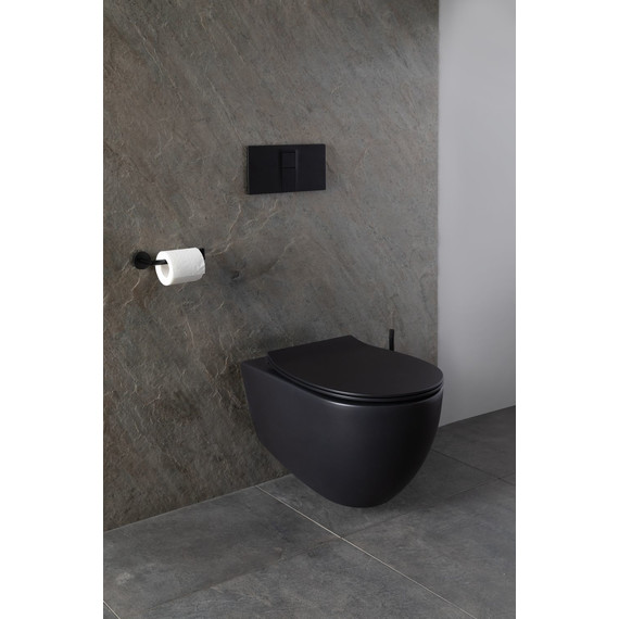 Унитаз подвесной безободковый Allen Brau Reality 4.32006.31 с крышкой микролифт, чёрный матовый фото 34