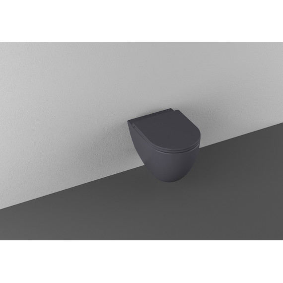 Унитаз подвесной безободковый Allen Brau Reality 4.32006.AN с крышкой микролифт, антрацит фото 2