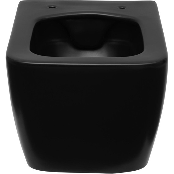 Унитаз подвесной безободковый Allen Brau Liberty 4.33007.31 с тонкой быстросъмной крышкой микролифт, чёрный матовый фото 5