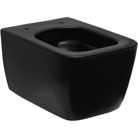 Унитаз подвесной безободковый Allen Brau Liberty 4.33007.31 с тонкой быстросъмной крышкой микролифт, чёрный матовый фото 7