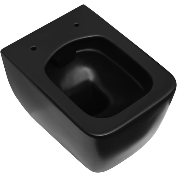 Унитаз подвесной безободковый Allen Brau Liberty 4.33007.31 с тонкой быстросъмной крышкой микролифт, чёрный матовый фото 8