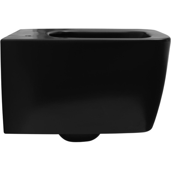 Унитаз подвесной безободковый Allen Brau Liberty 4.33007.31 с тонкой быстросъмной крышкой микролифт, чёрный матовый фото 9